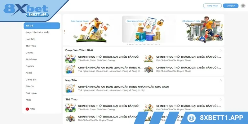 Thương hiệu 8XBET chú trọng mở nhiều ưu đãi cho thành viên